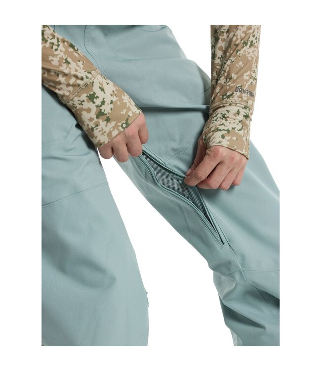BURTON WOMENS RESERVE STRETCH BIB PANTS PETROL GREEN 2025