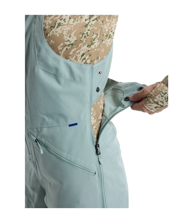 BURTON WOMENS RESERVE STRETCH BIB PANTS PETROL GREEN 2025