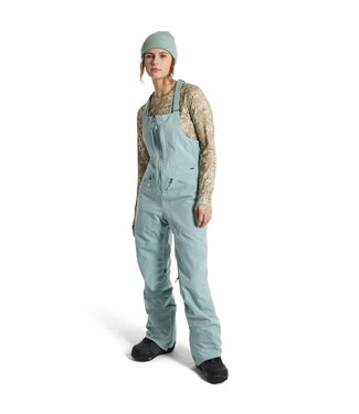 BURTON BURTON WOMENS RESERVE STRETCH BIB PANTS PETROL GREEN 2025