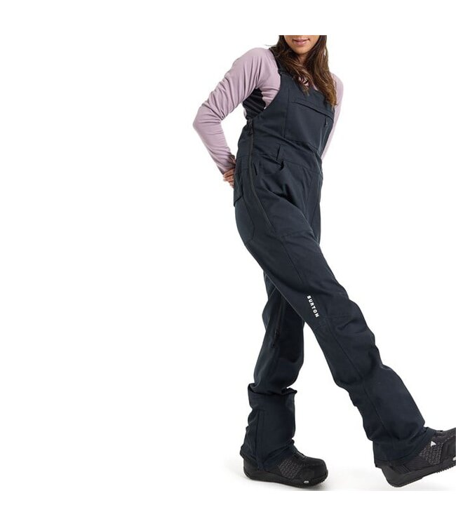 BURTON WOMENS AVALON 2L STRETCH BIB PANTS SHORT TRUE BLACK 2025