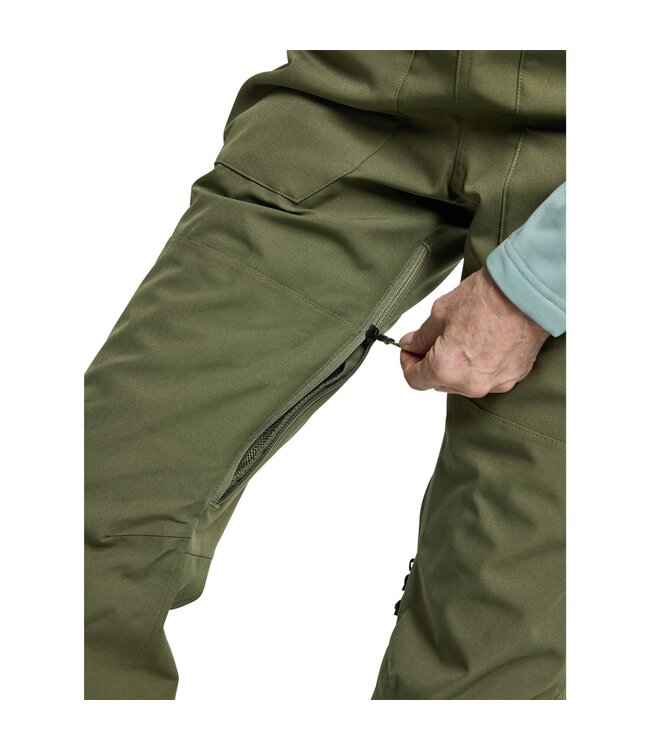 BURTON WOMENS AVALON 2L STRETCH BIB PANTS SHORT FOREST MOSS 2025