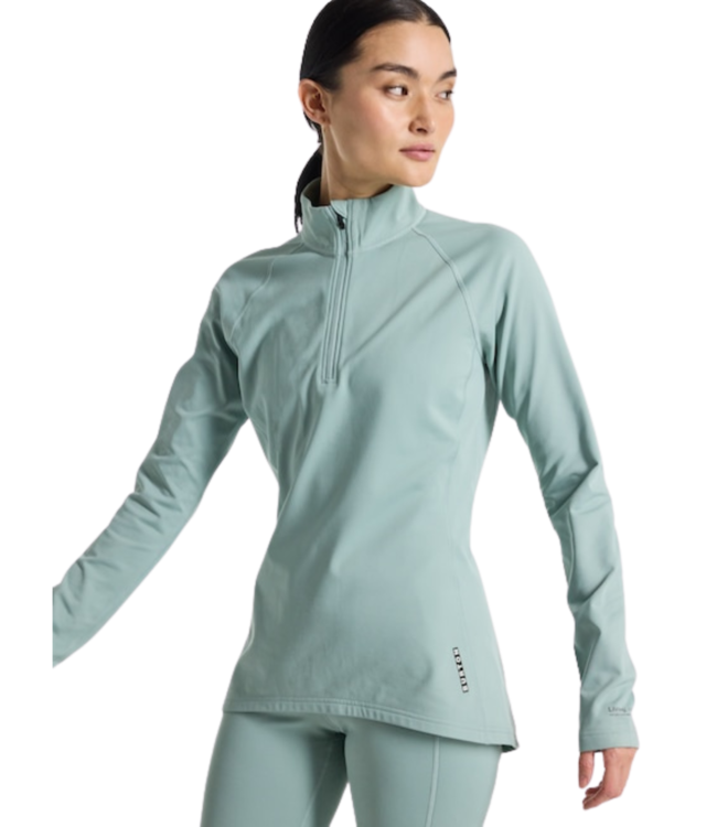 BURTON WOMENS HEAVYWEIGHT X QUARTER ZIP PETROL GREEN 2025 ONE Boardshop