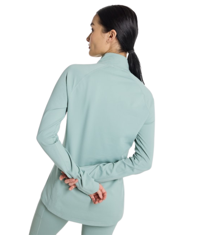 BURTON WOMENS HEAVYWEIGHT X QUARTER ZIP PETROL GREEN 2025