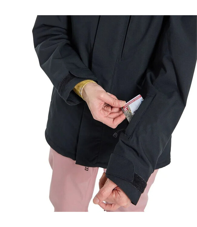 BURTON WOMENS JET RIDGE JACKET TRUE BLACK 2025