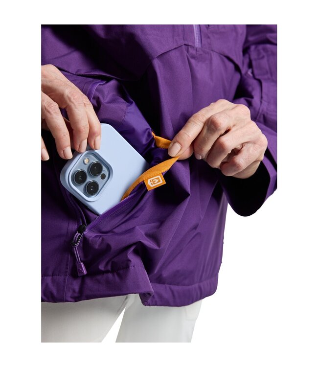 BURTON WOMENS PILLOWLINE GORE-TEX ANORAK IMPERIAL PURPLE 2025