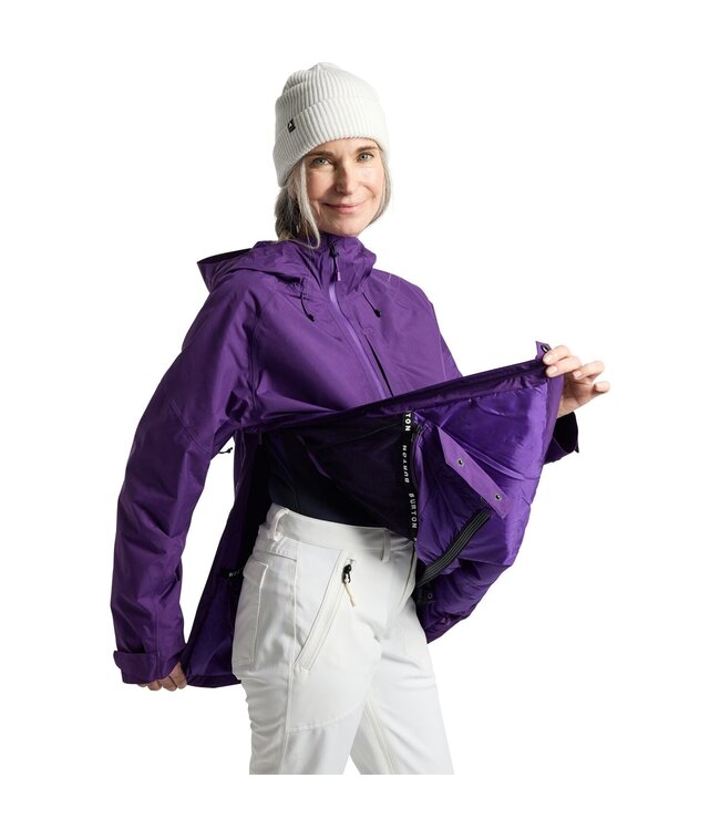 BURTON WOMENS PILLOWLINE GORE-TEX ANORAK IMPERIAL PURPLE 2025
