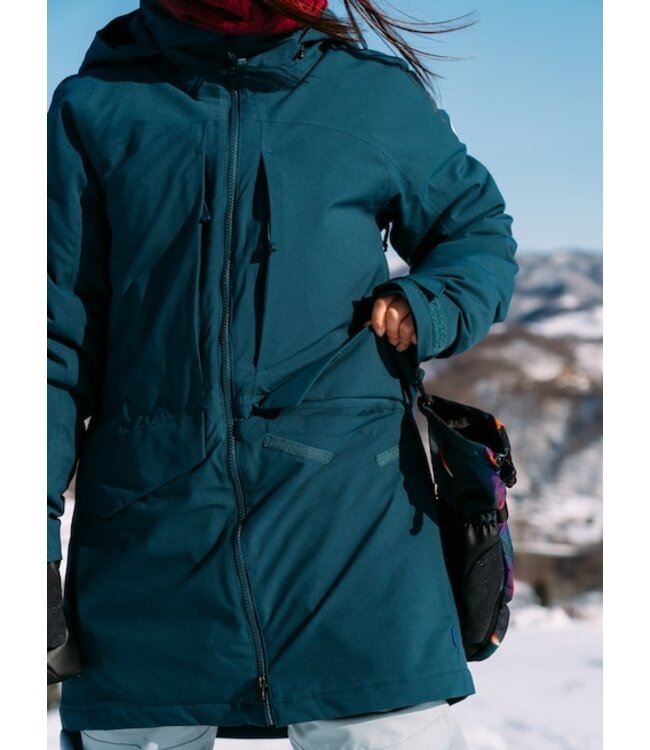 BURTON WOMENS PILLOWLINE GORE-TEX JACKET DEEP EMERALD 2025