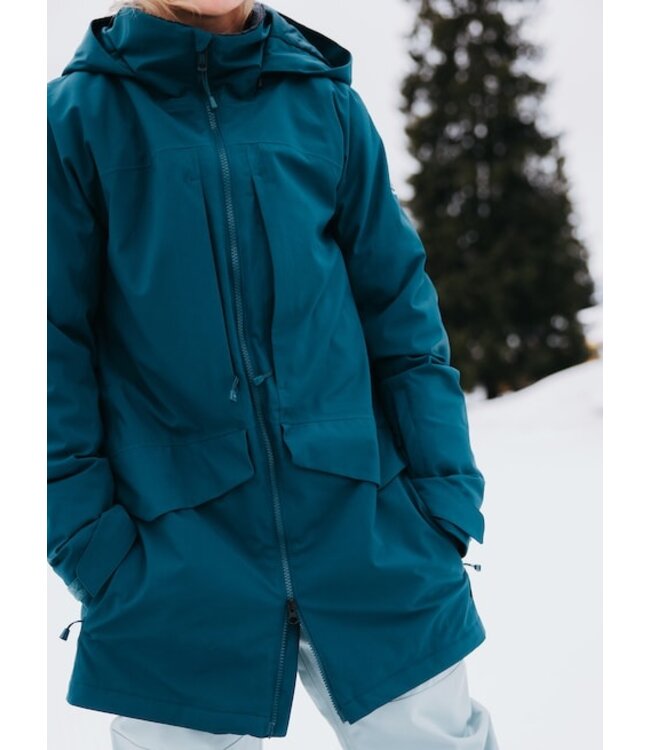 BURTON WOMENS PILLOWLINE GORE-TEX JACKET DEEP EMERALD 2025