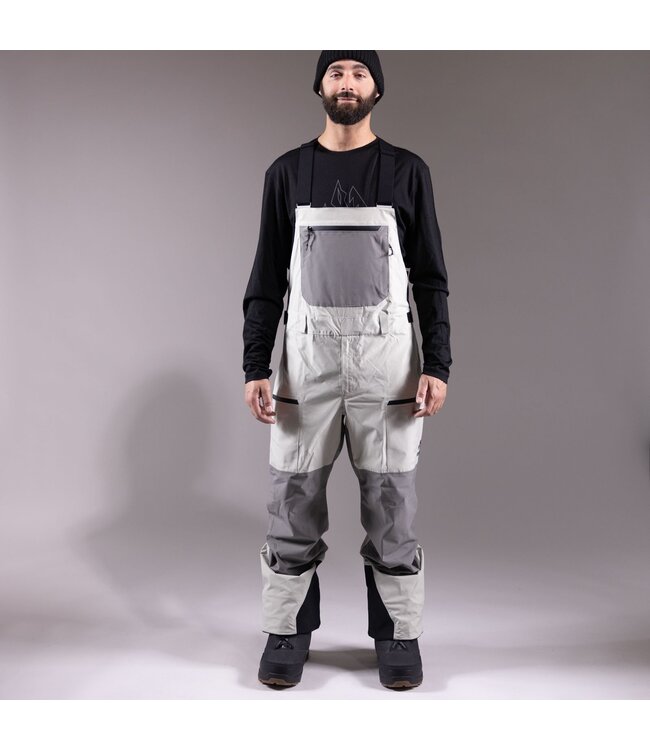 JONES MOUNTAIN SURF RECYCLED BIB PANT SMOKE GRAY 2025