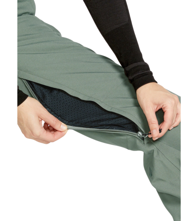 VOLCOM WOMENS SWIFT BIB PANT LICHEN GREEN 2025