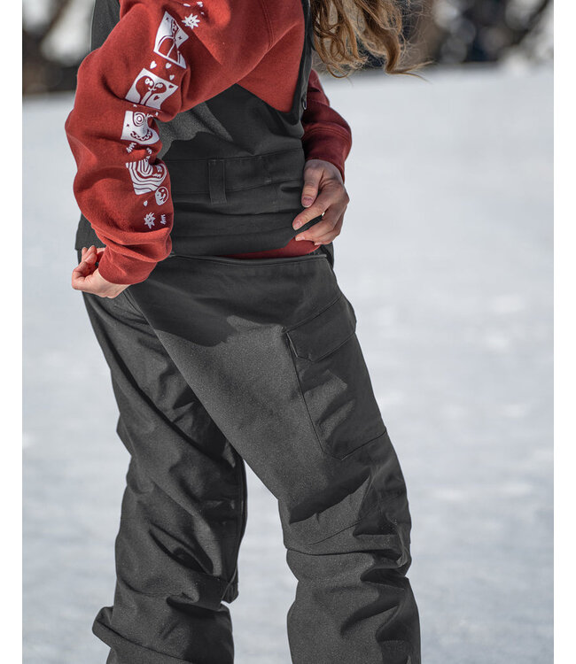 VOLCOM WOMENS CRESTON 3D STRETCH BIB PANT BLACK 2025