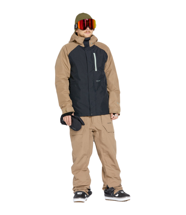 VOLCOM RAIN GORE-TEX BIB PANT OVERALL CHESTNUT BROWN 2025