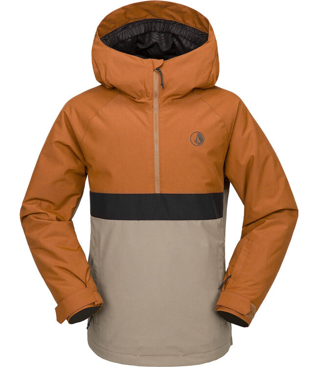 VOLCOM BOYS SLUFF INSULATED PULLOVER JACKET CARAMEL 2025 ONE Boardshop