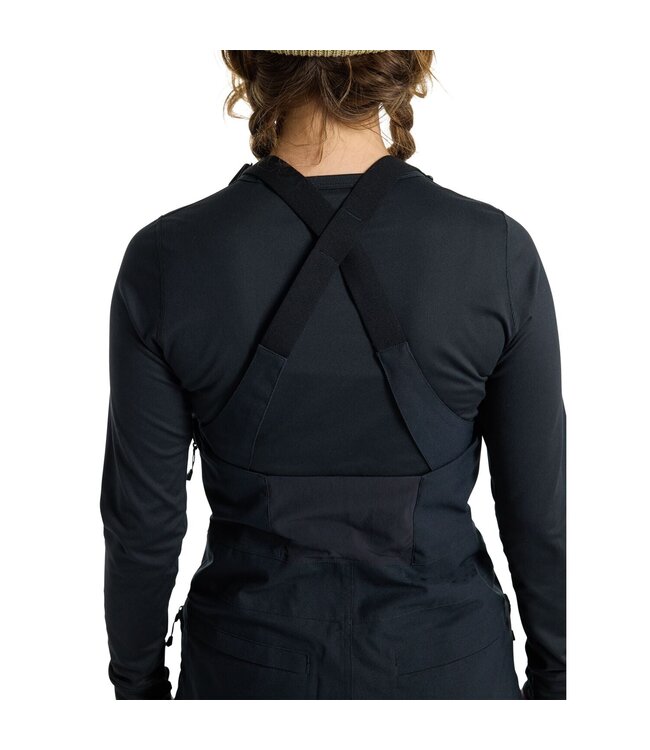 BURTON WOMENS RESERVE STRETCH BIB PANTS TRUE BLACK 2025