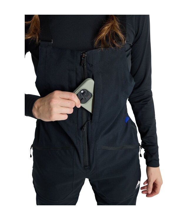 BURTON WOMENS RESERVE STRETCH BIB PANTS TRUE BLACK 2025