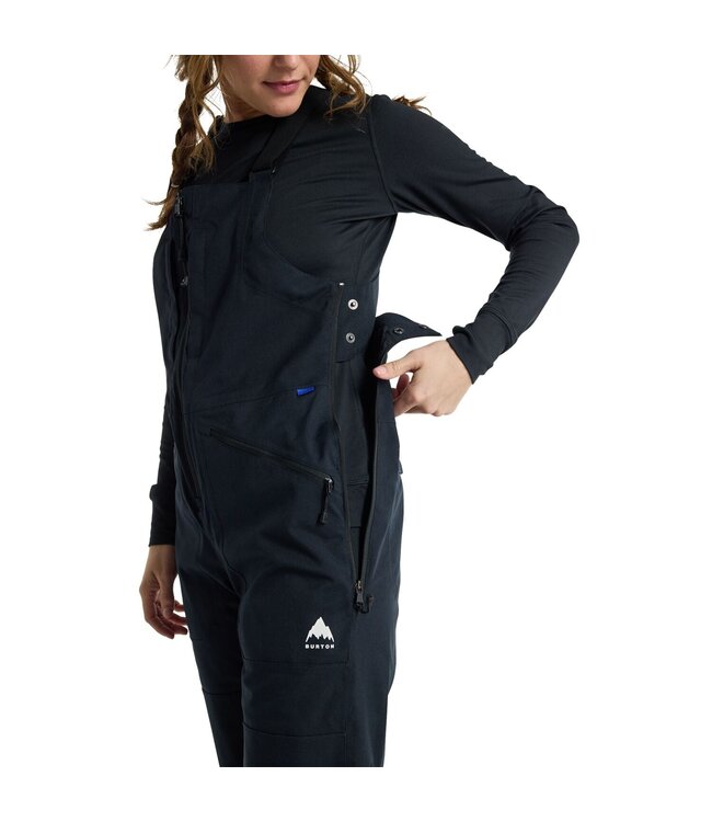 BURTON WOMENS RESERVE STRETCH BIB PANTS TRUE BLACK 2025