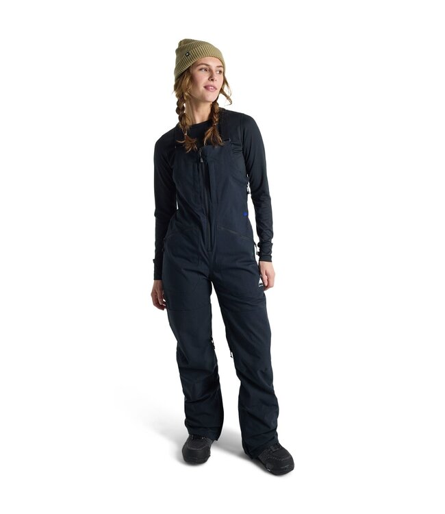 BURTON WOMENS RESERVE STRETCH BIB PANTS TRUE BLACK 2025