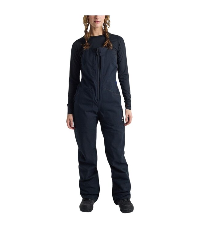 BURTON WOMENS RESERVE STRETCH BIB PANTS TRUE BLACK 2025