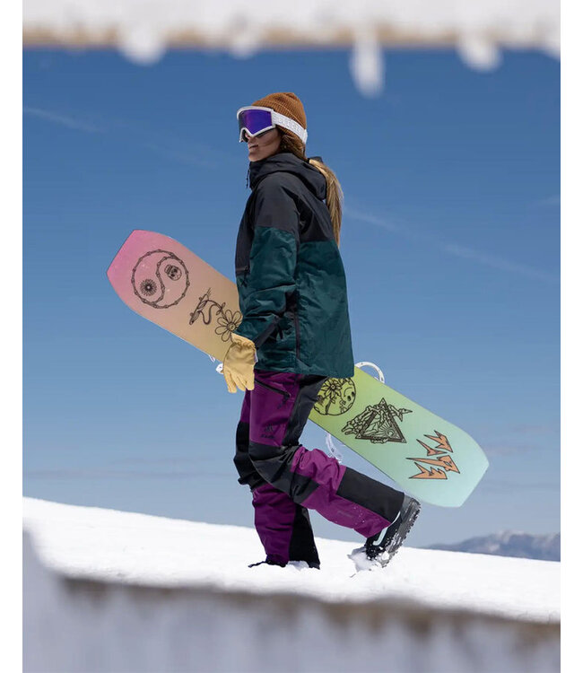 JONES WOMENS MOUNTAIN SURF RECYCLED BIB PANT DEEP PURPLE 2025