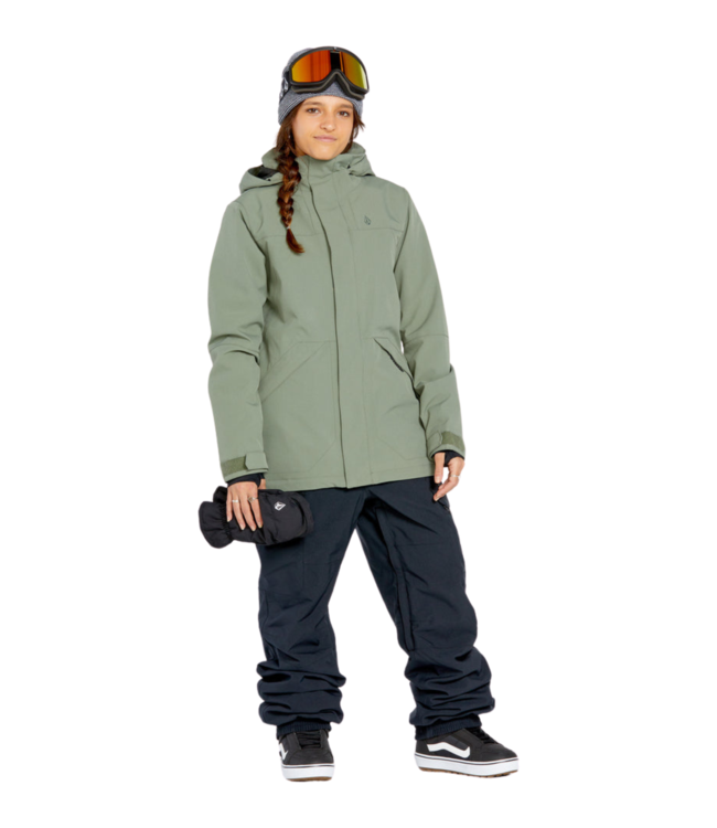 VOLCOM WOMENS SHELTER 3D STRETCH JACKET LICHEN GREEN 2025