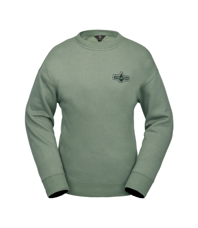 VOLCOM WOMENS ESSENTIAL CREW LICHEN GREEN 2025