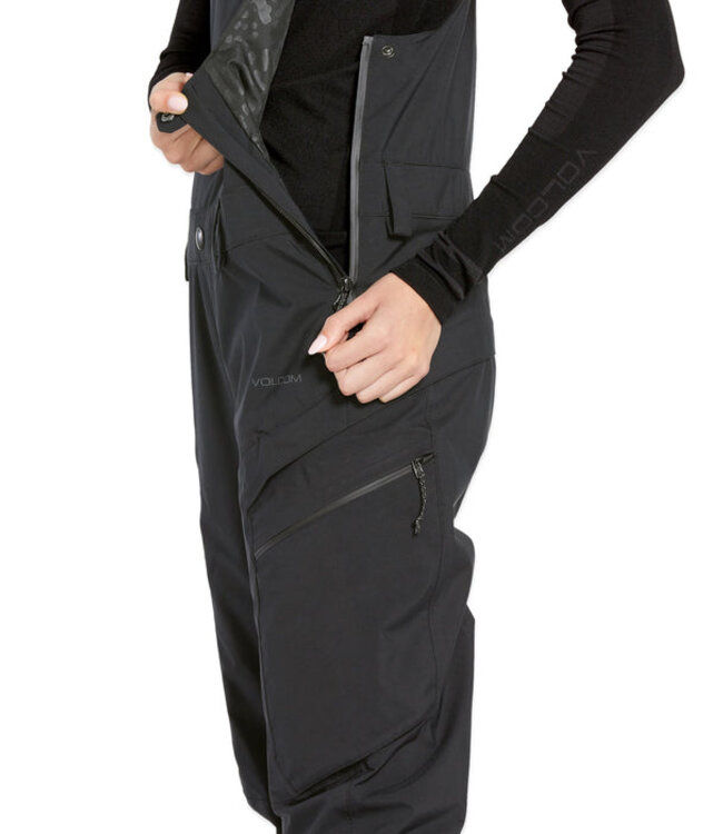 VOLCOM WOMENS ELM STRETCH GORE BIB PANT BLACK 2025