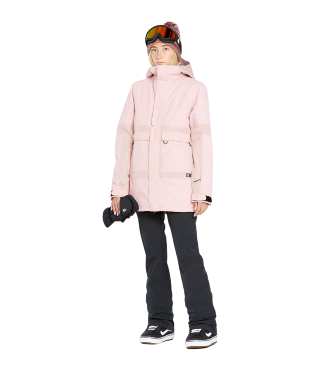 VOLCOM WOMENS LARX 2L TDS INFRARED PARKA ADOBE ROSE 2025
