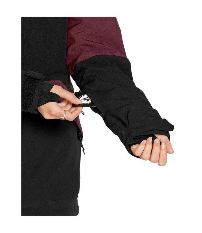 VOLCOM WOMENS SHELTER 3D STRETCH JACKET BURGUNDY 2025