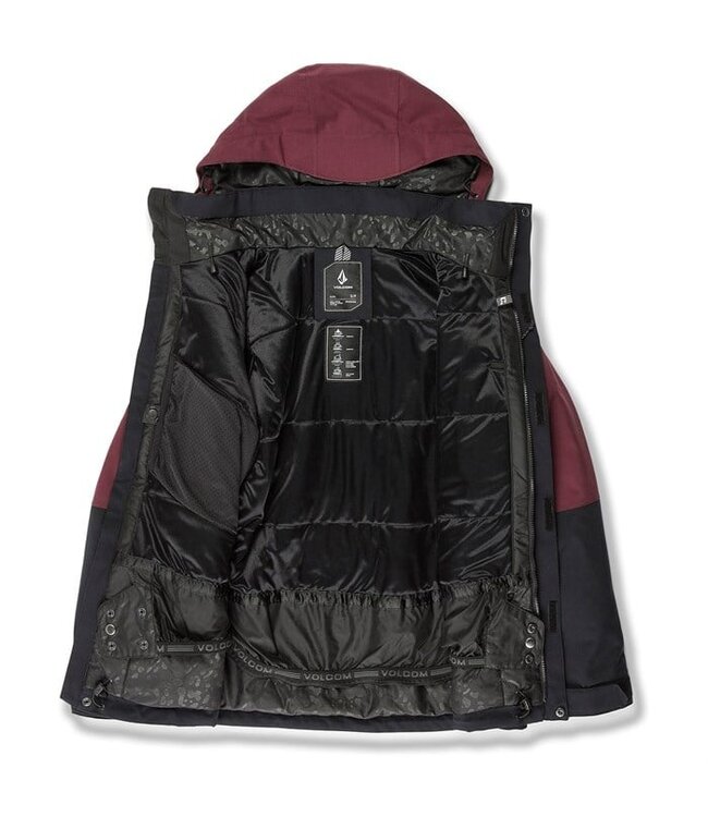 VOLCOM WOMENS SHELTER 3D STRETCH JACKET BURGUNDY 2025