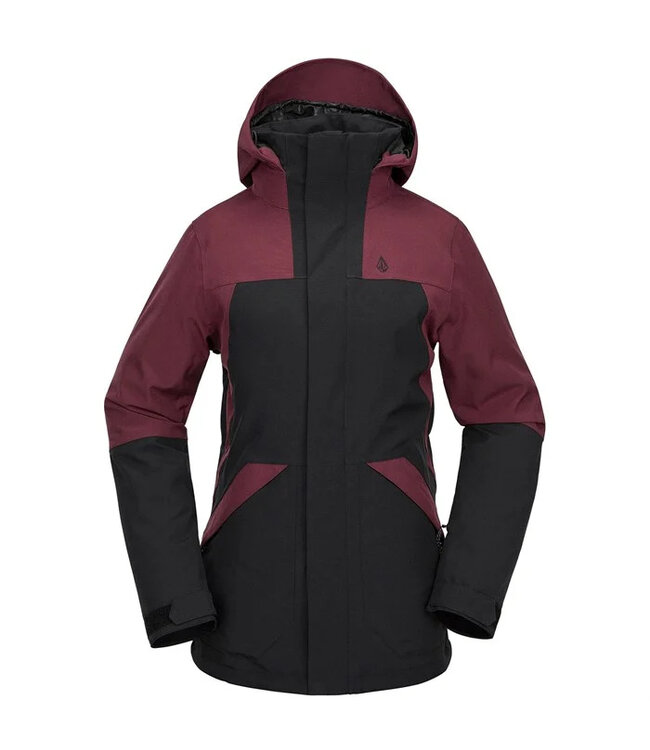 VOLCOM WOMENS SHELTER 3D STRETCH JACKET BURGUNDY 2025