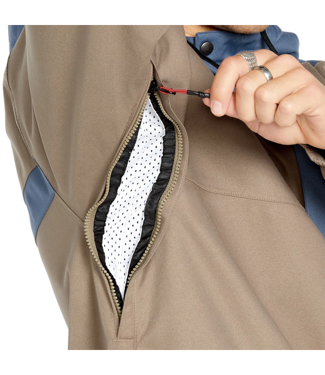 VOLCOM LONGO 20K PULLOVER JACKET CHESTNUT BROWN 2025