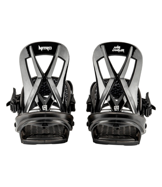 NITRO KIDS MINI CHARGER SNOWBOARD BINDINGS BLACK 2025