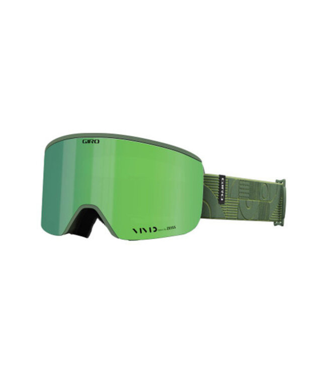 GIRO WOMENS ELLA GOGGLE HEDGE GREEN LINOCUT w/ VIVID EMERALD + VIVID INFRARED 2025