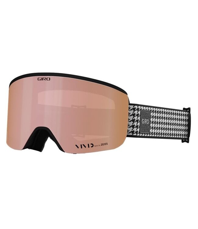 GIRO WOMENS ELLA GOGGLE BLACK & WHITE LUX w/ VIVID ROSE GOLD + VIVID INFRARED 2025