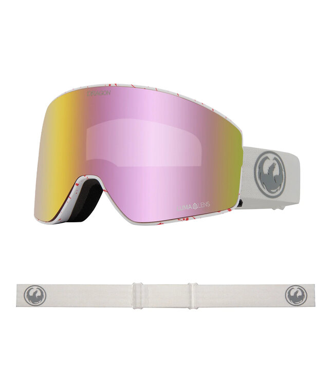 DRAGON PXV2 GOGGLE REUSED w/ LL PINK ION + LL DARK SMOKE 2025