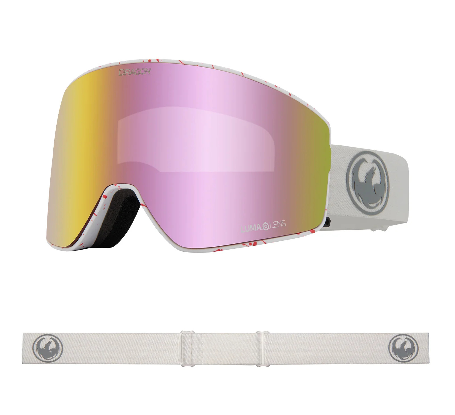 Dragon DXS Powder - Gafas De Esquí Para Hombre, Tamaño S, Color Rosa