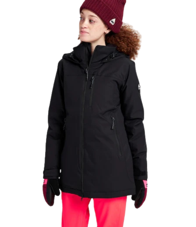 BURTON WOMENS LELAH JACKET TRUE BLACK 2025