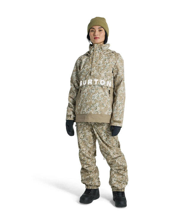 BURTON WOMENS FROSTNER ANORAK SNOWFALL CAMO SUMMIT TAUPE 2025 ONE Boardshop