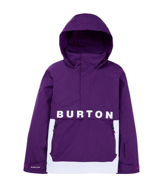 BURTON WOMENS FROSTNER ANORAK IMPERIAL PURPLE/STOUT WHITE 2025