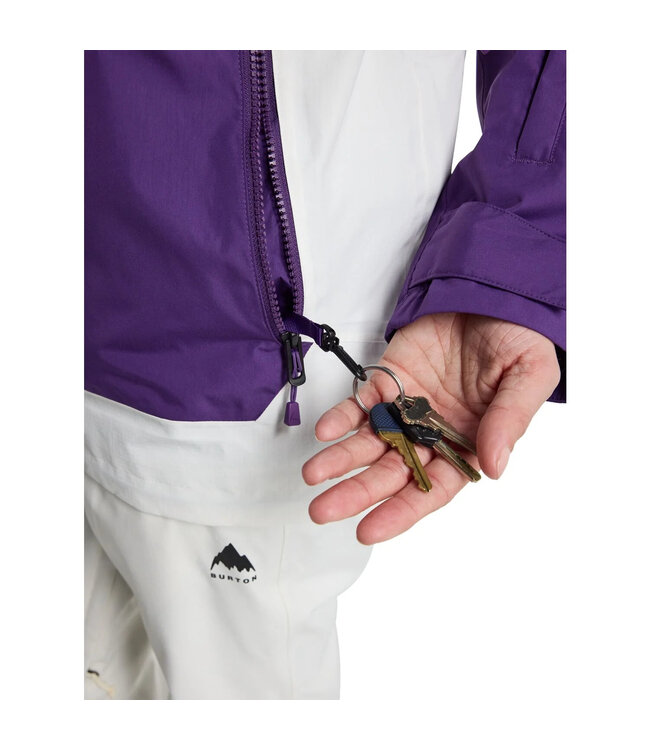 BURTON WOMENS FROSTNER ANORAK IMPERIAL PURPLE/STOUT WHITE 2025