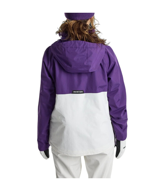 BURTON WOMENS FROSTNER ANORAK IMPERIAL PURPLE/STOUT WHITE 2025