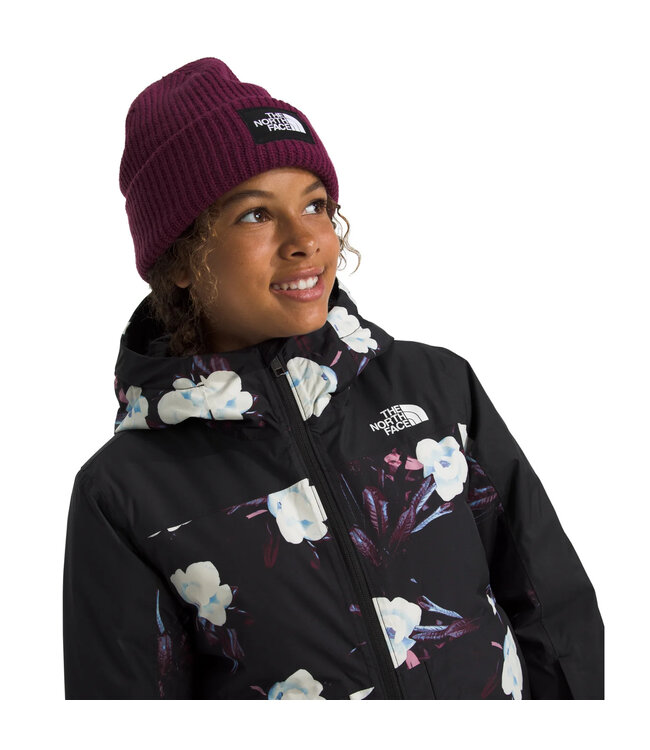 THE NORTH FACE GIRLS FREEDOM INSULATED JACKET BLACK WINTER FLOWERS PRINT 2025