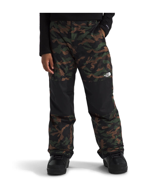 THE NORTH FACE BOYS FREEDOM INSULATED PANT BLACK CAMO SMALL PRINT 2025