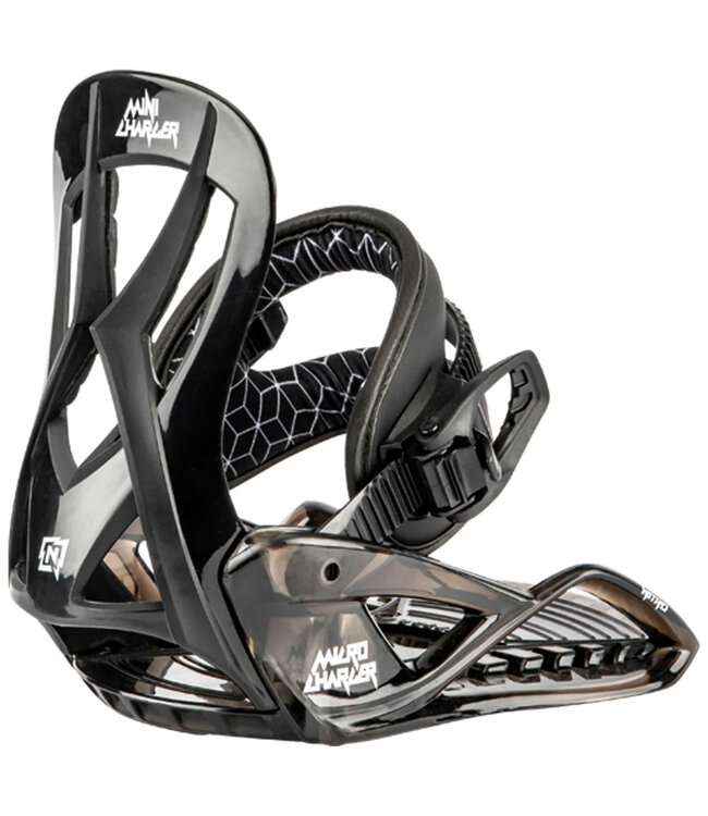 NITRO MICRO CHARGER SNOWBOARD BINDINGS BLACK 2025