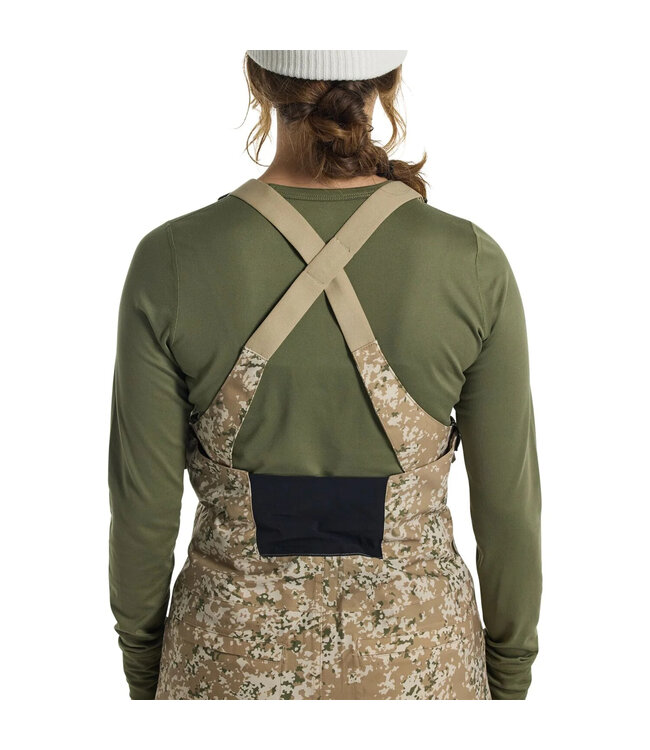 BURTON WOMENS RESERVE STRETCH BIB PANTS SNOWFALL CAMO 2025
