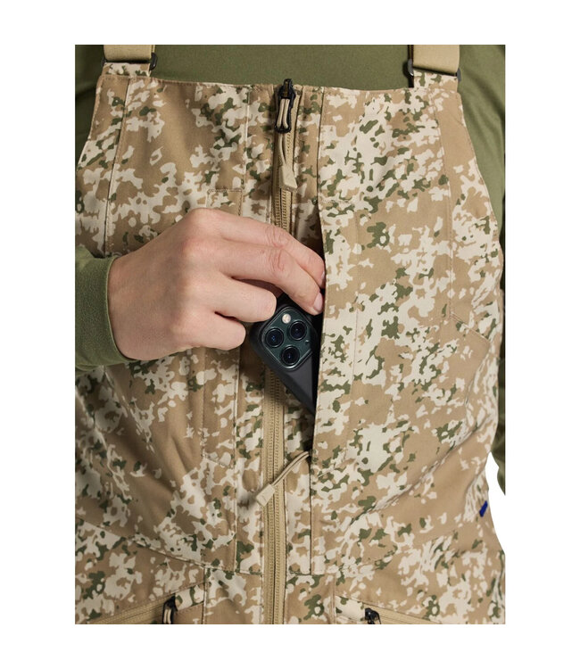 BURTON WOMENS RESERVE STRETCH BIB PANTS SNOWFALL CAMO 2025