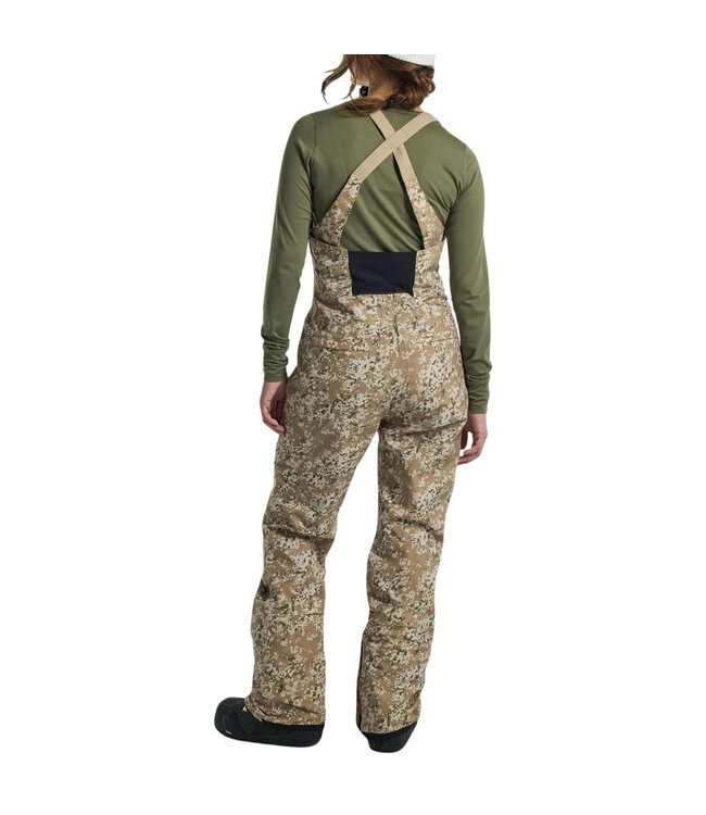 BURTON WOMENS RESERVE STRETCH BIB PANTS SNOWFALL CAMO 2025