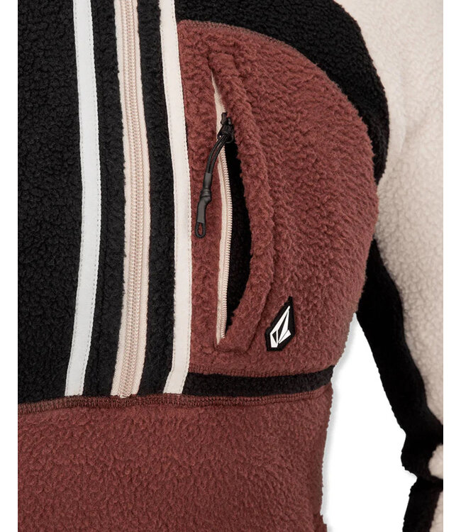 VOLCOM WOMENS DEMI HALF ZIP MAHOGANY 2025