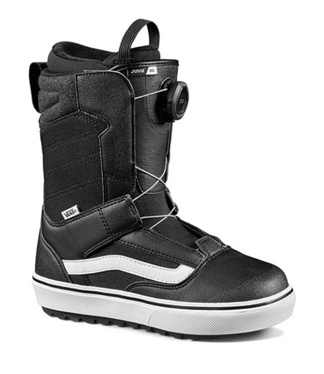 VANS KIDS JUVIE OG SNOWBOARD BOOTS BLACK/WHITE 2025