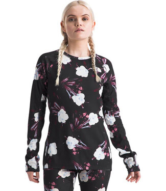 THE NORTH FACE THE NORTH FACE WOMENS FD PRO 160 CREW BLACK WINTER FLOWERS PRINT 2025